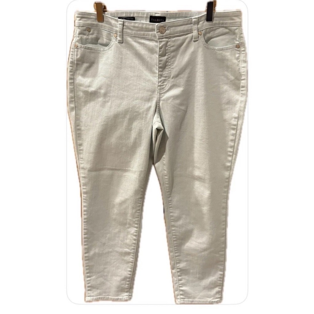 Talbots NWOT Slim Ankle Very Light Blue High Rise Jeans 14P